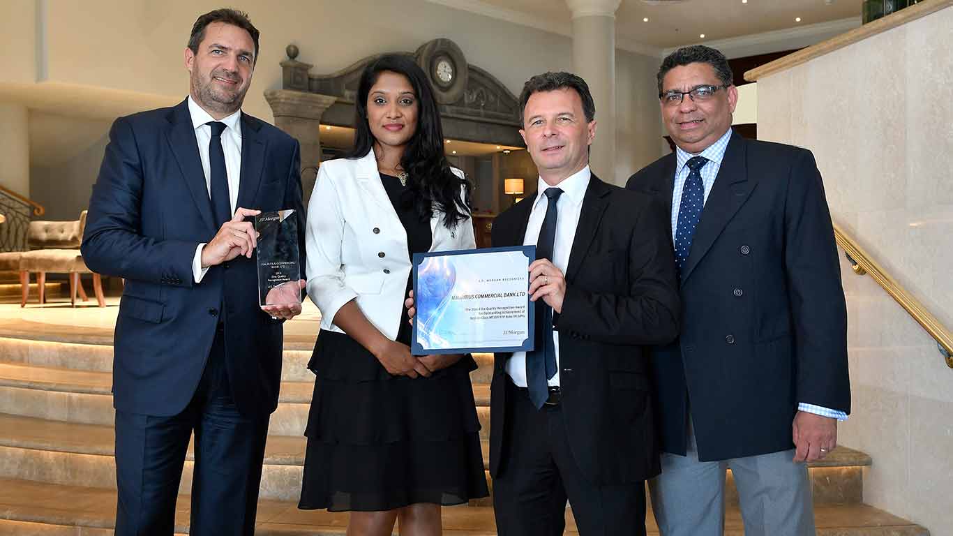 Morgan quality recognition award MCB Group